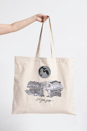 G&T Canvas Bag - Natural with B&W Yarn